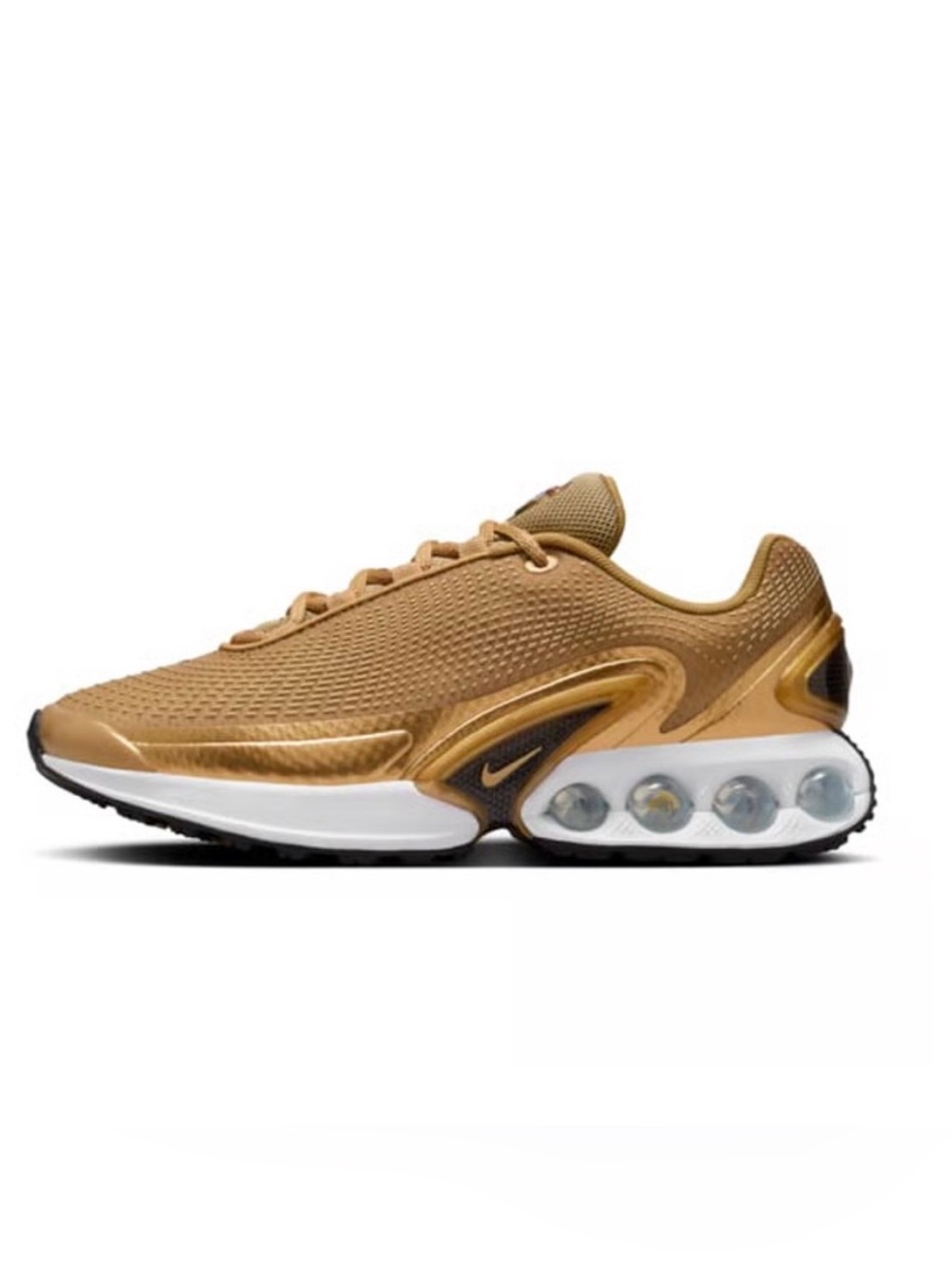 Nike Women’s AirMax DN Premium Metallic Gold Mesh Sneakers Women’s 6.5 Excellent